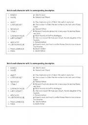 English worksheet: ROMEO & JULIET