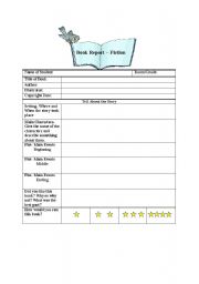 English Worksheet: Book report