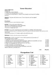 English Worksheet: Career Exploration