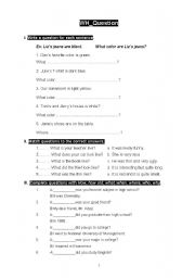 English worksheet: Wh_questions