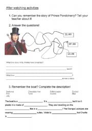 English Worksheet: charlie and the chocolate factory