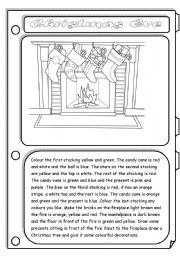 English Worksheet: Read and Colour