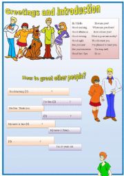 English Worksheet: greetings and introduction