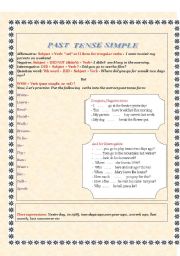 English worksheet: Past Tense