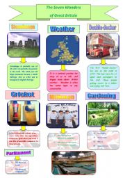 English Worksheet: The Seven Wonders of Great Britain 