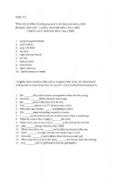 English Worksheet: used to