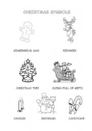 English worksheet: CHRISTMAS SYMBOLS