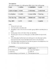 English worksheet: can i borrow...class game objective sheet