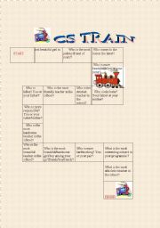 English worksheet: Comparative-superlative  Train