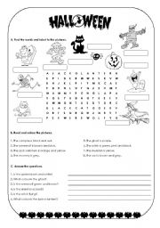 English Worksheet: Halloween