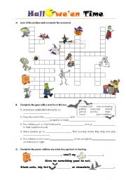 English Worksheet: Halooween