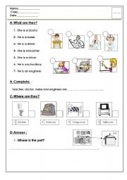 English Worksheet: jobs