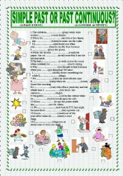English Worksheet: Simple Past or Past Continuous