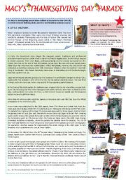 MACYS  THANKSGIVING  DAY  PARADE  ( 3 pages )