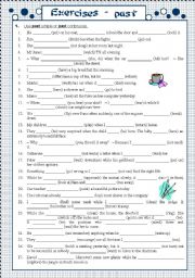 exercises past tense