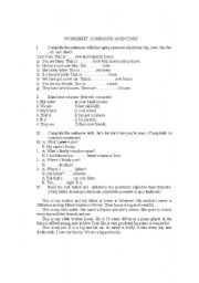 English worksheet: Possessive Adjectives