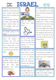 English Worksheet: Countries: Israel