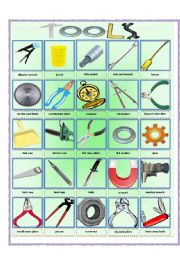 English Worksheet: Tools & Hardware Pictionary Part2