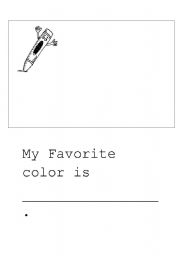 English worksheet: My favorite color