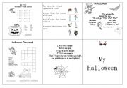 English Worksheet: Halloween minibook