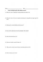 English Worksheet: Grammar Pop Quiz