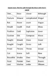 English worksheet: sound maze OVER