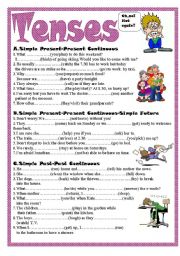 English Worksheet: Tenses