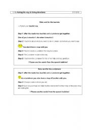 English worksheet: asking for the way and giving directions