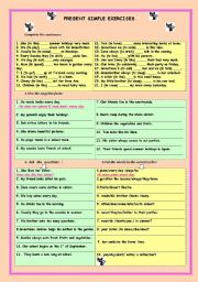 English Worksheet: Present Simple.