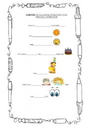 English Worksheet: Personal Profile