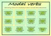 English Worksheet: MODAL VERBS - speaking practice