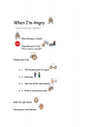 English worksheet: When Im Angry