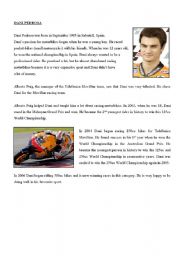 English worksheet: Dani Pedrosa