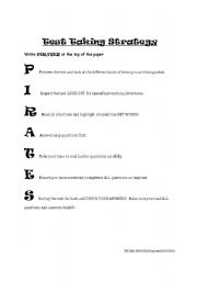 English Worksheet: Test taking strategy