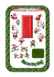 Christmas - action worksheet