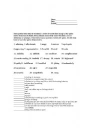 English worksheet: Poetry Tones definitions
