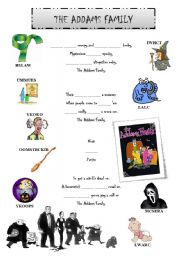 English Worksheet: Addams Family Halloween Song