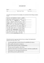 English worksheet: test about graffiti