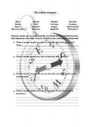 English Worksheet: TheGolden Compass Character Traits and Personification