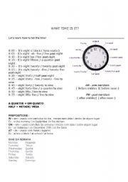 English Worksheet: Whats Time?