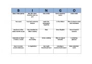 English Worksheet: FIRST DAY OF CLASSES BINGO!!!