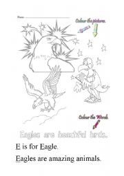 English Worksheet: E is for eagle