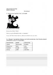 English worksheet: Dr Jekyll and Mr Hyde