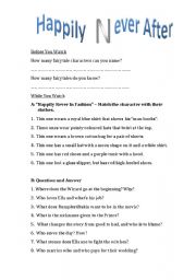 English Worksheet: Video Worksheet