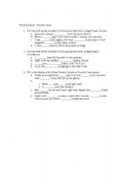 English Worksheet: Exercise in Present Simple and Present Progressive