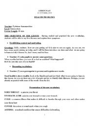 English Worksheet: health problems