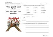 English Worksheet: School of Rock movie worksheet