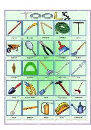 English Worksheet: Tools & Hardware Pictionary Part3