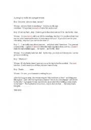 English Worksheet: Traffic skit ( with horror )