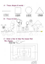 English Worksheet: shapes